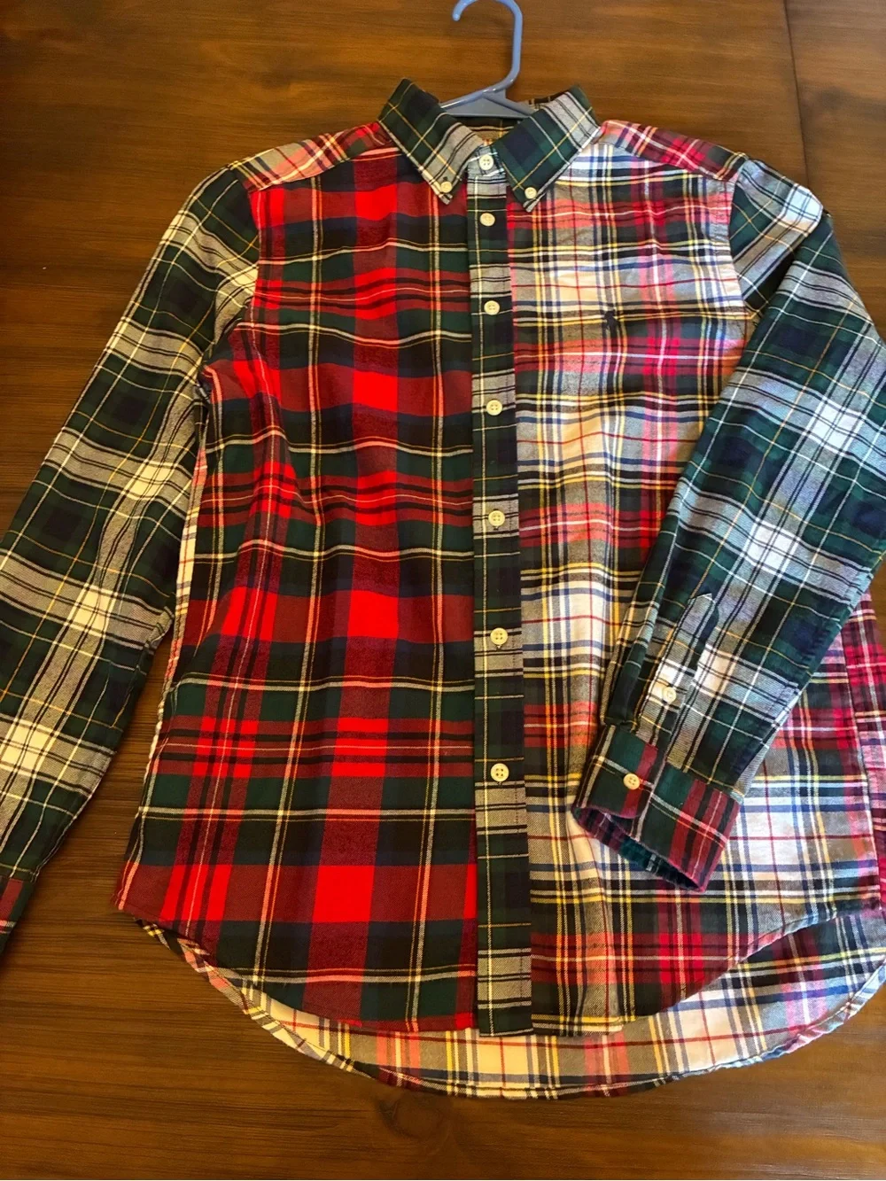 Ralph Lauren Plaid Button-Down Shirt - Red & Green